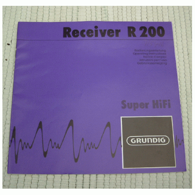 R200 Hifi Bedienungsanleitung für Receiver von GRUNDIG