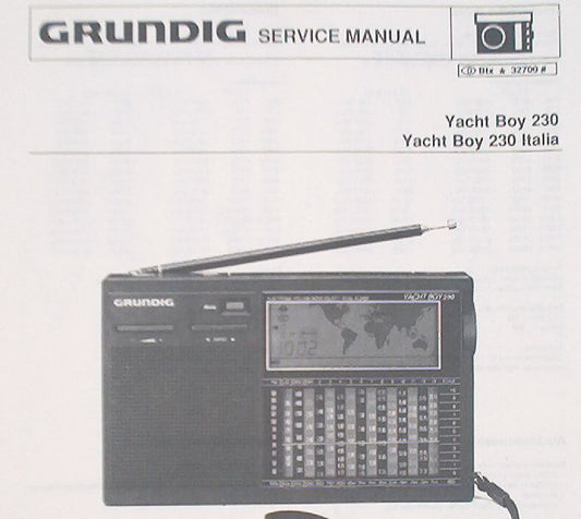 Yacht Boy 230 Service Manual für Weltempfänger von GRUNDIG