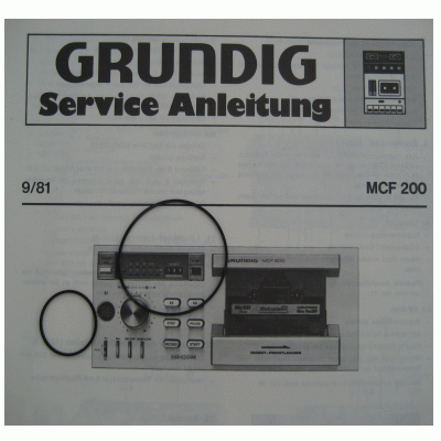 MCF200 Zählwerk Riemen 2er SET für Hifi Cassettendeck von GRUNDIG