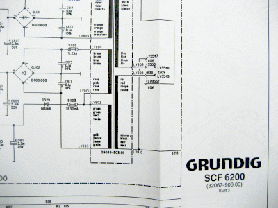 SCF6200 Schaltplan für GRUNDIG Hifi Cassettendecks