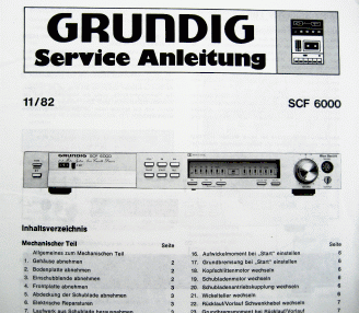 SCF6000 Service Manual für GRUNDIG Hifi Cassettendeck