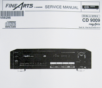 CD9009 Hifi - Fine Arts CD-Player Service Manual - GRUNDIG