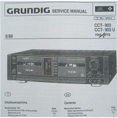 CCT903 Service Manual Fine Arts Cassettendeck von GRUNDIG