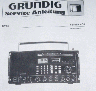 SATELLIT600 Service Manual für GRUNDIG Weltempfänger