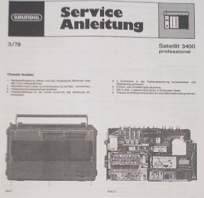 Satellit 3400 Service Manual für GRUNDIG Weltempfänger