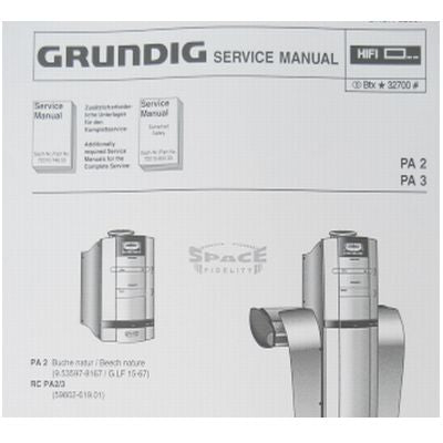 PA3 / PA2 Service Manual für GRUNDIG Space Fidelity