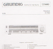R7500 Hifi Receiver Service Manual - GRUNDIG