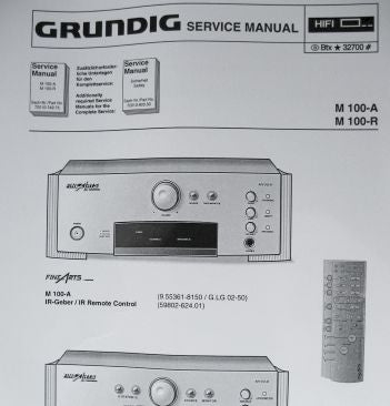 M100-A Fine Arts Verstärker Service Manual - GRUNDIG