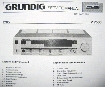 V7500 Service Manual - für GRUNDIG Hifi Verstärker