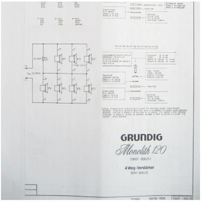 Monolith 120 Schaltplan 4 Wege - Aktiv Box von GRUNDIG