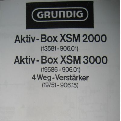 XSM2000 / 3000 Schaltplan für 4 Wege Aktiv Box von GRUNDIG