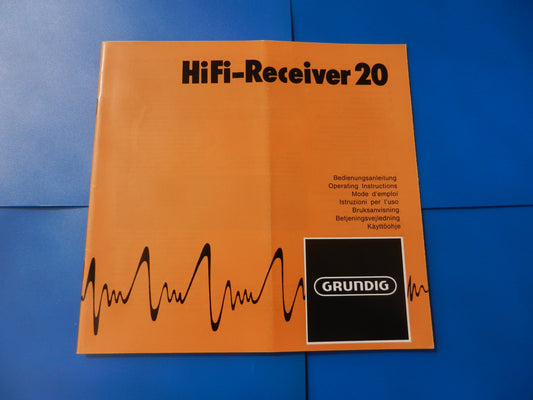 R20 Hifi Bedienungsanleitung für Receiver von GRUNDIG