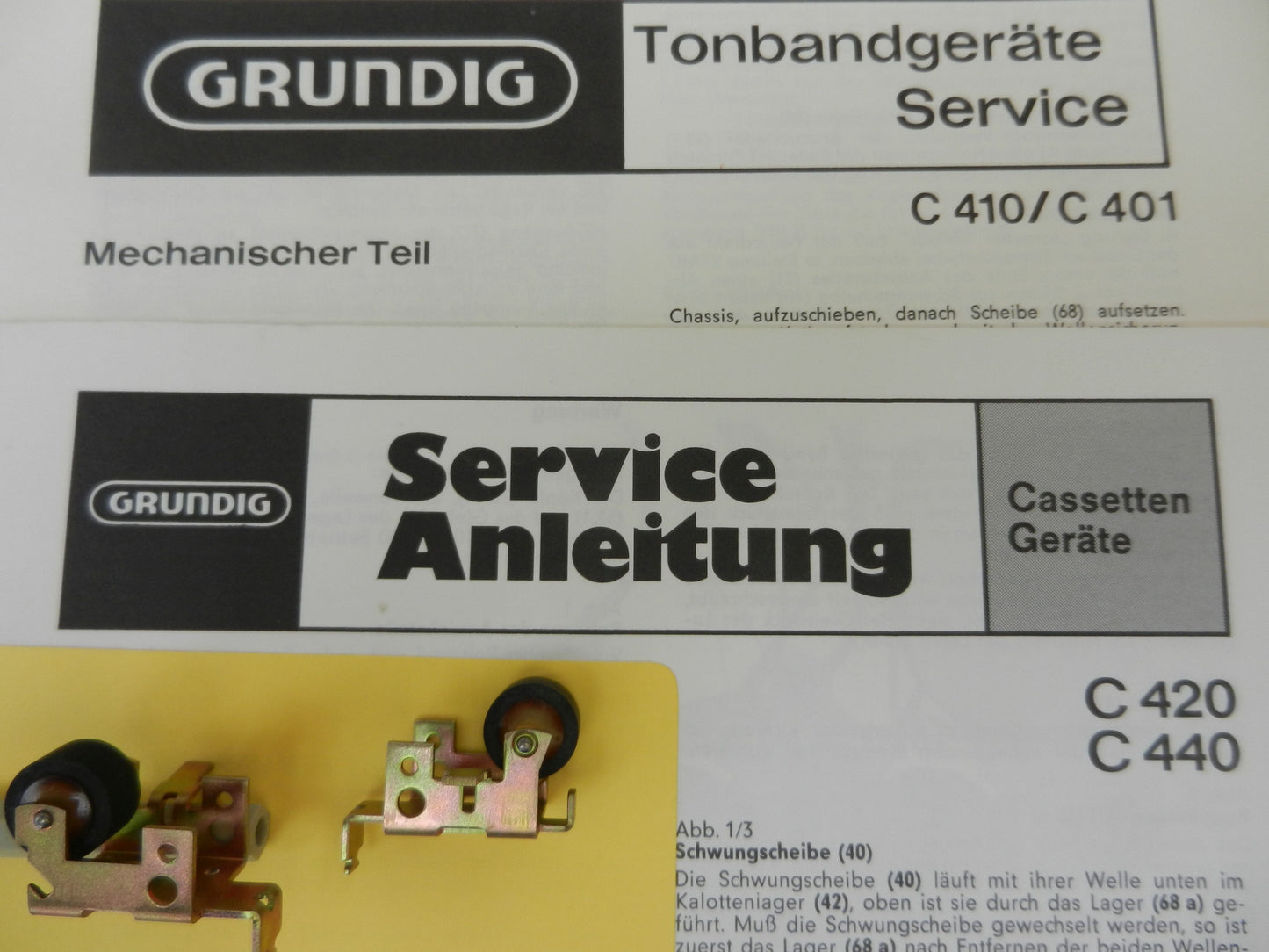 C401, C410, C420, C440 Tonrollenhebel von GRUNDIG für Cassettenrecorder