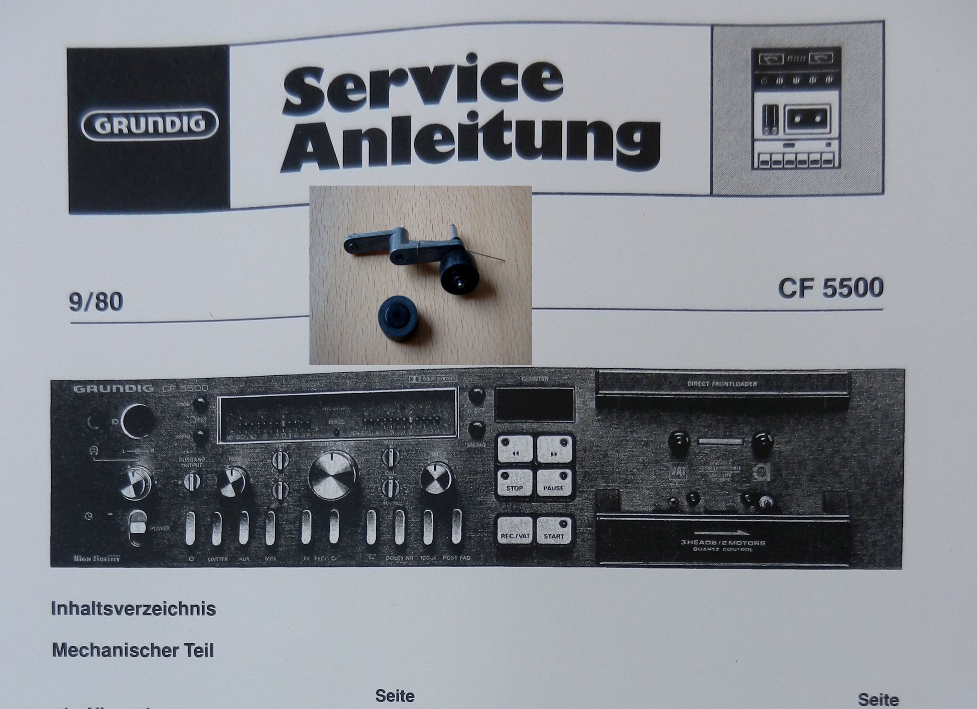 CF5500 CF5500-2 Tonrolle für Hifi Cassettendeck von GRUNDIG