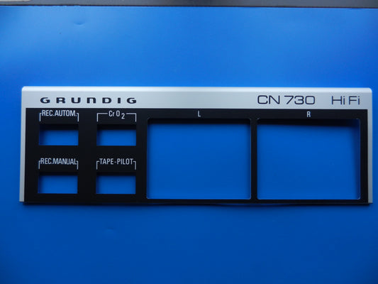 CN730 Rahmen für Anzeigeinstrumentenanzeige in silber für Hifi Decks von GRUNDIG