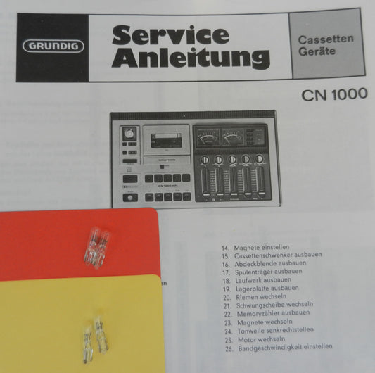 CN1000 CN 1000 Lämpchen SET für Hifi Cassettendeck von  GRUNDIG