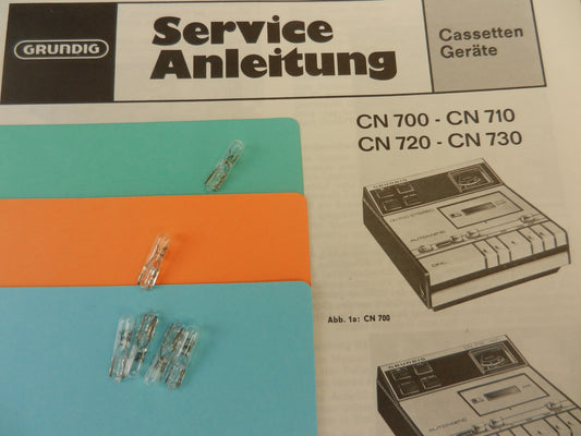 CN710 CN700 SET Lämpchen für Tape Hifi Cassettendeck von GRUNDIG