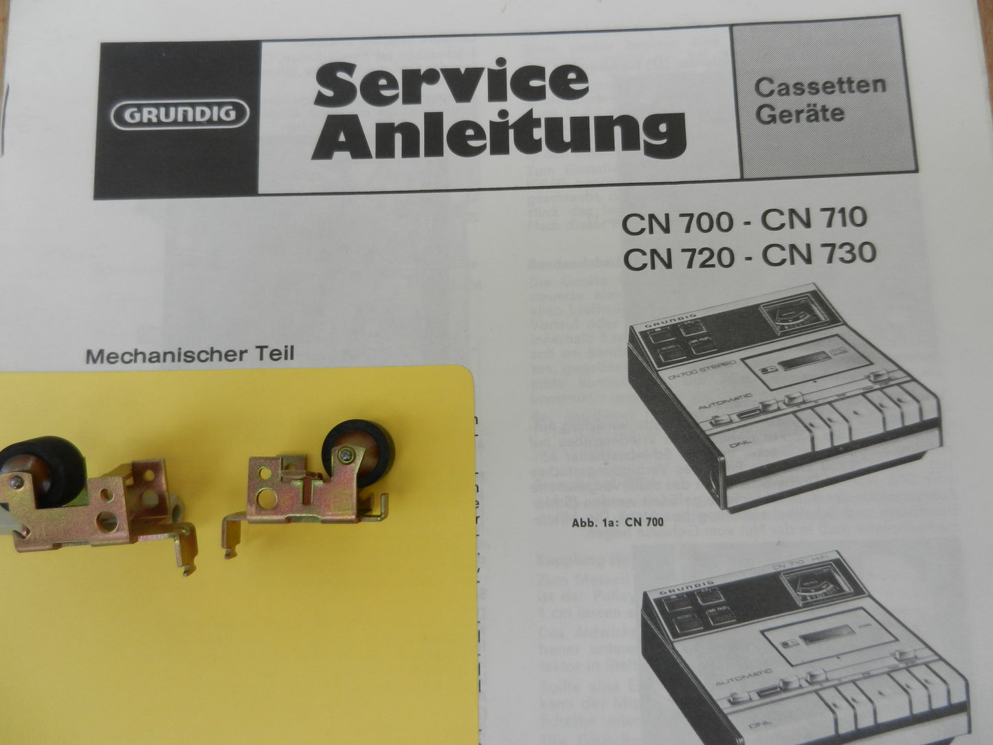 CN730 CN720 CN710 CN700 Tonrollenhebel von GRUNDIG für Hifi Cassettenrecorder