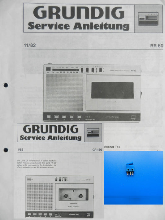 CR150 CR180 und RR60 Microschalter für Cassettenrecorder von GRUNDIG