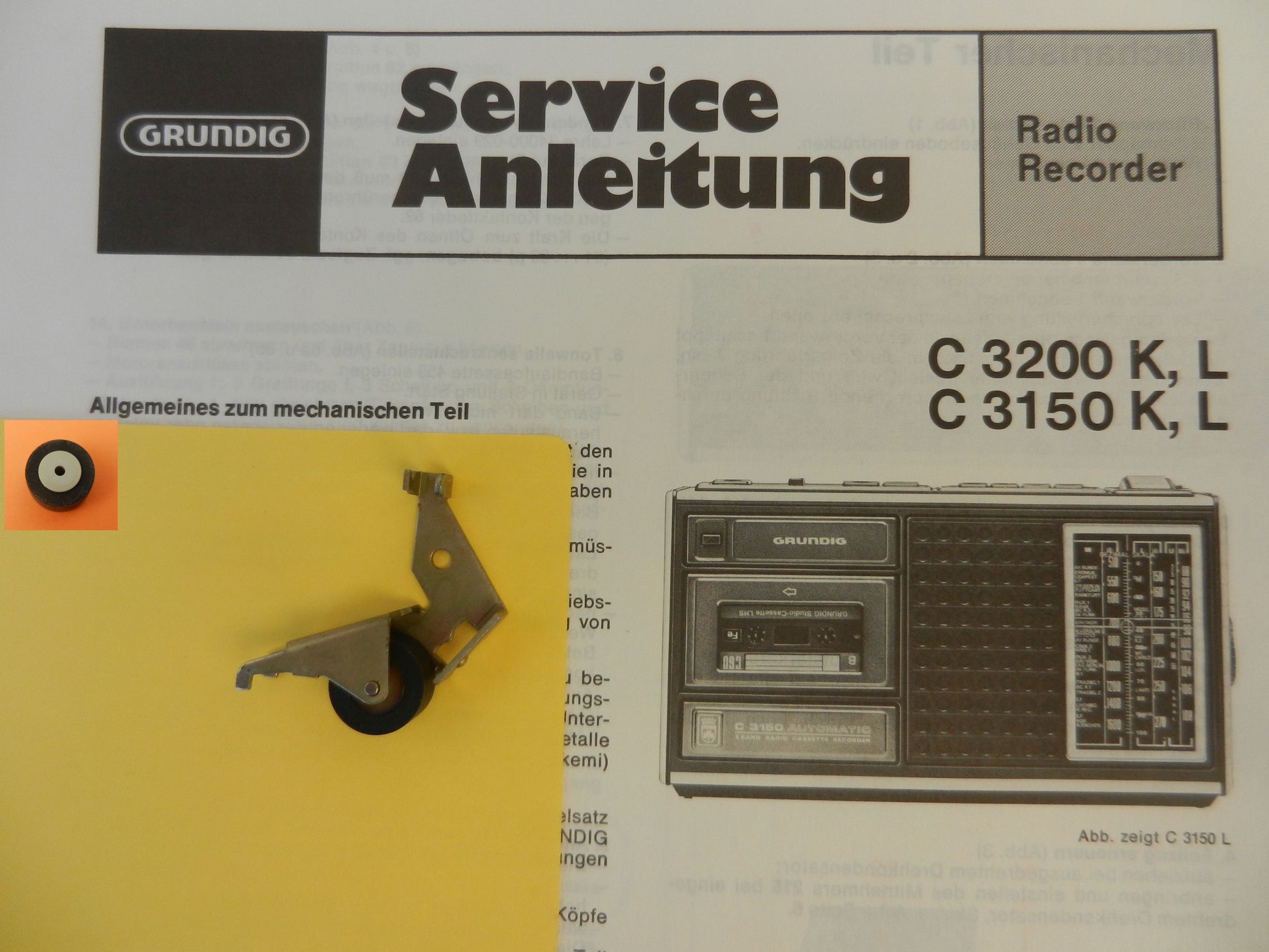 Tonrolle für C 3150 C3150 C3200 Radiorecorder von GRUNDIG