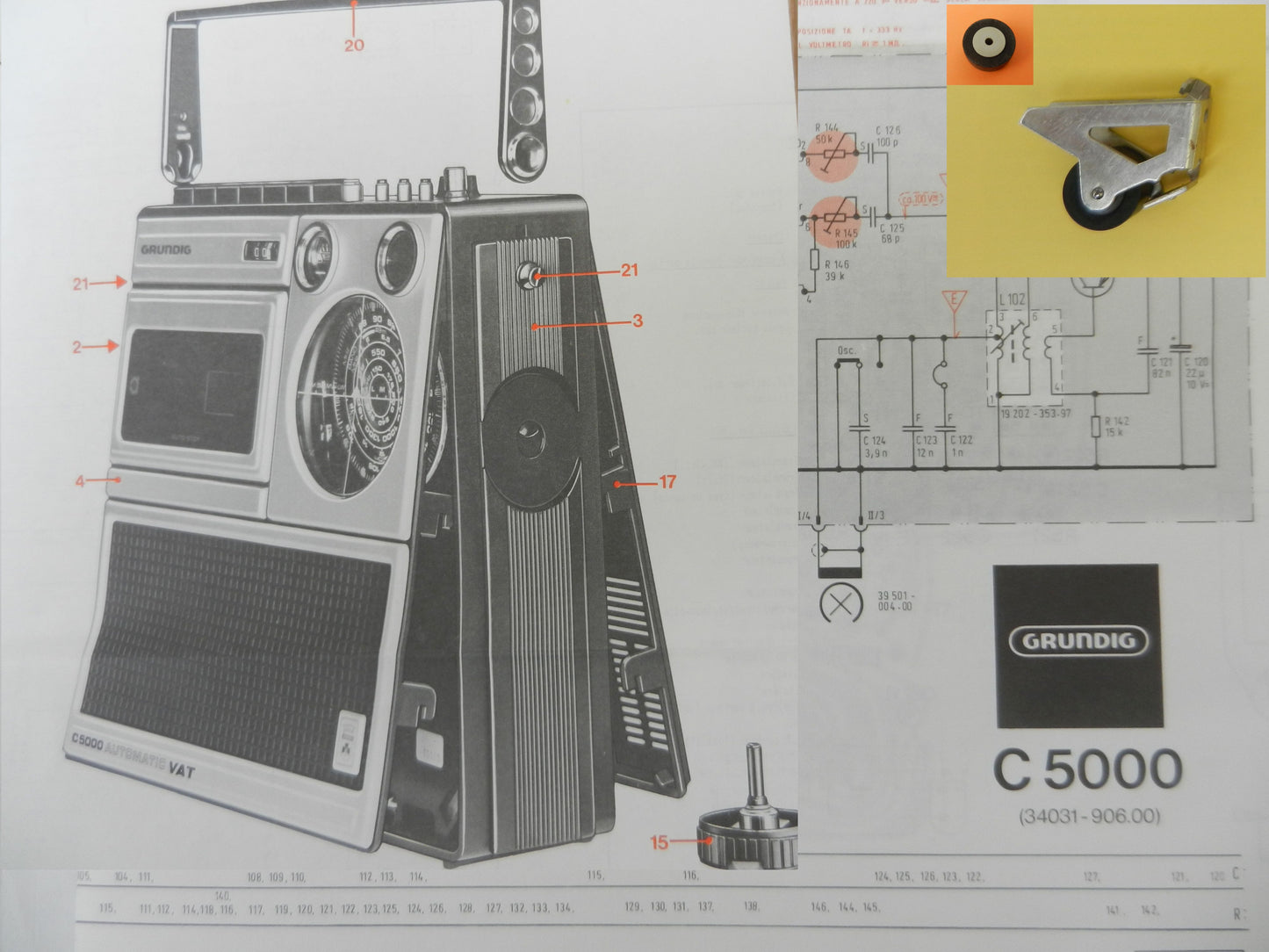 Tonrolle für C5000 C 5000 Automatik von GRUNDIG