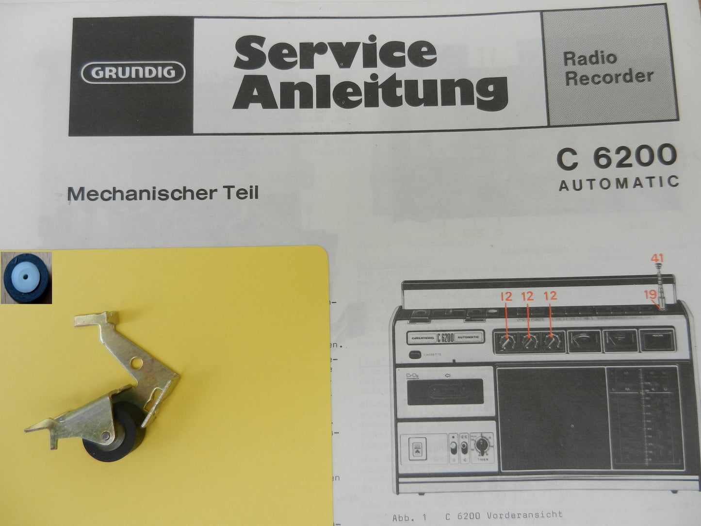 C6200 Tonrolle für Radiorecorder von GRUNDIG