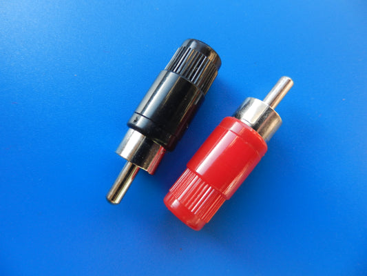 Cinch Stecker rot und schwarz für Hifi Audio Geräte