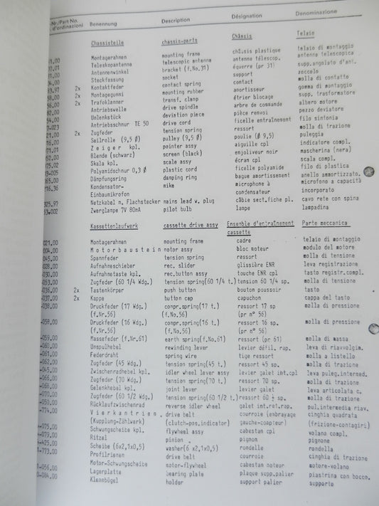 C6000 Ersatzteilliste mit Abbildungen für Radiorecorder von GRUNDIG