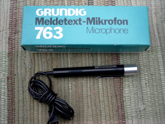 Meldetext Mikrofon 763 für GRUNDIG Diktiergeräte Neuteil