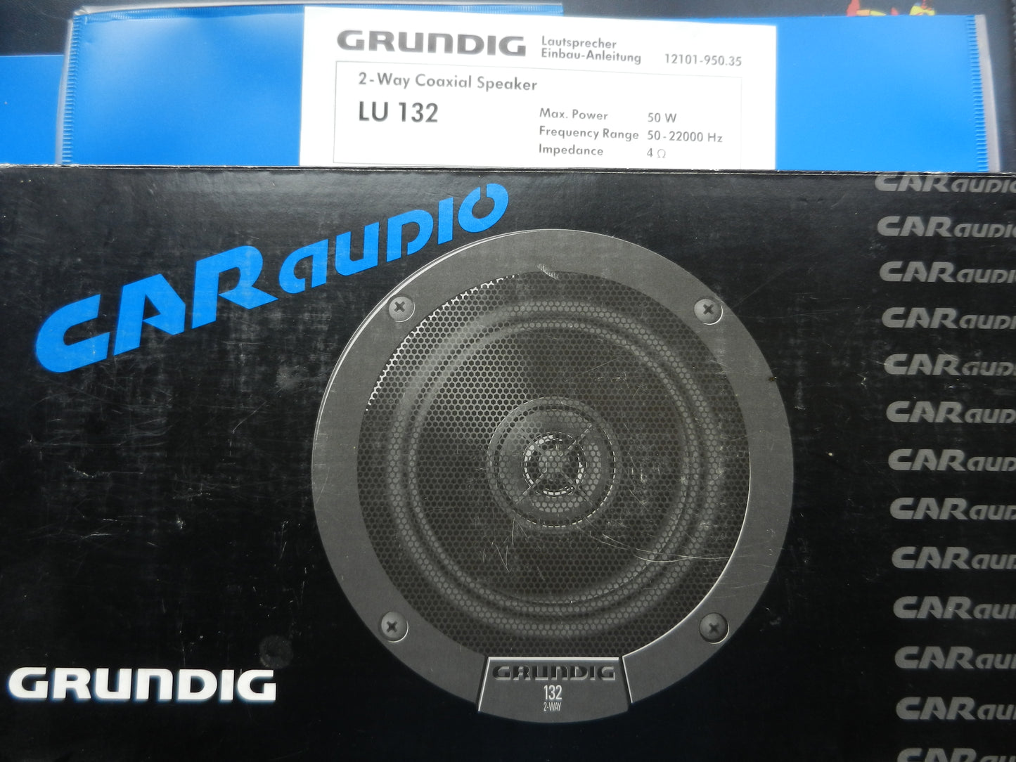 2x 50 Watt GRUNDIG 2-Wege LU132 Einbau Lautsprecher Boxen -NEU-