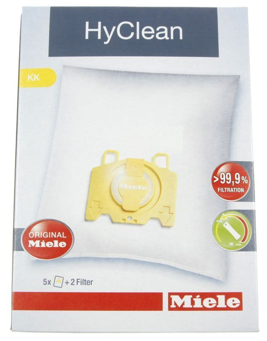 Staubsaugerbeutel für Miele  Typ KK , HyClean 3D 5 Beutel + 2 Filter