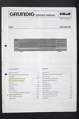 CD8300AC Fine Arts CD-PLayer Service Manual - GRUNDIG