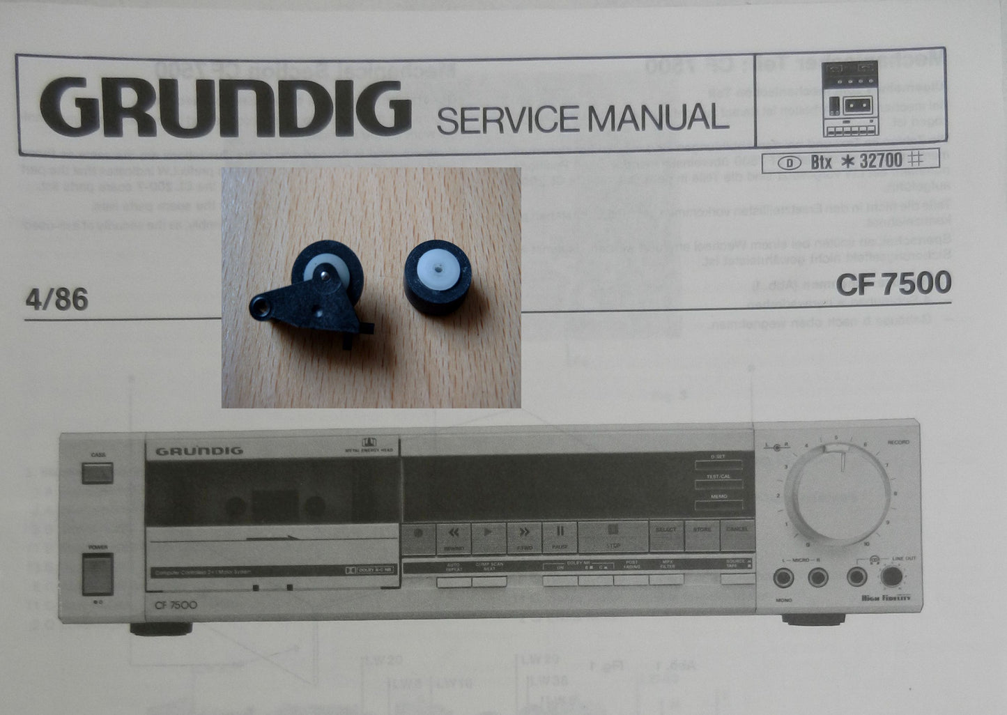 CF7500 Tonrolle für Hifi Cassettendeck von GRUNDIG