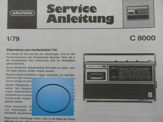 C8000 C6500 Zählwerk Riemen für Radiorecorder von GRUNDIG