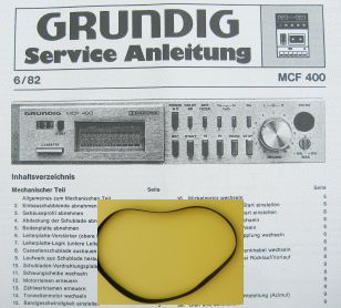 MCF400 Capstan Riemen für Hifi Cassettendeck von GRUNDIG