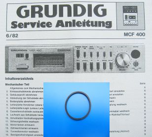 MCF400 CF40 Schubladen Riemen für Hifi Cassettendeck von GRUNDIG