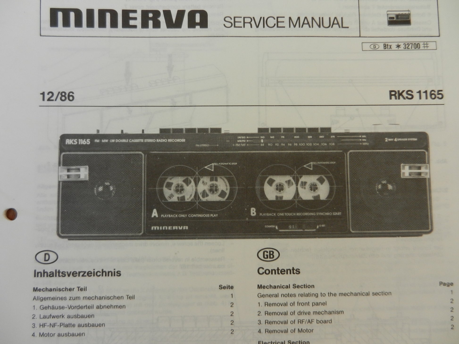 RR1100 RR1150 RKS1165 Teleskopantenne für Radiorecorder  von GRUNDIG