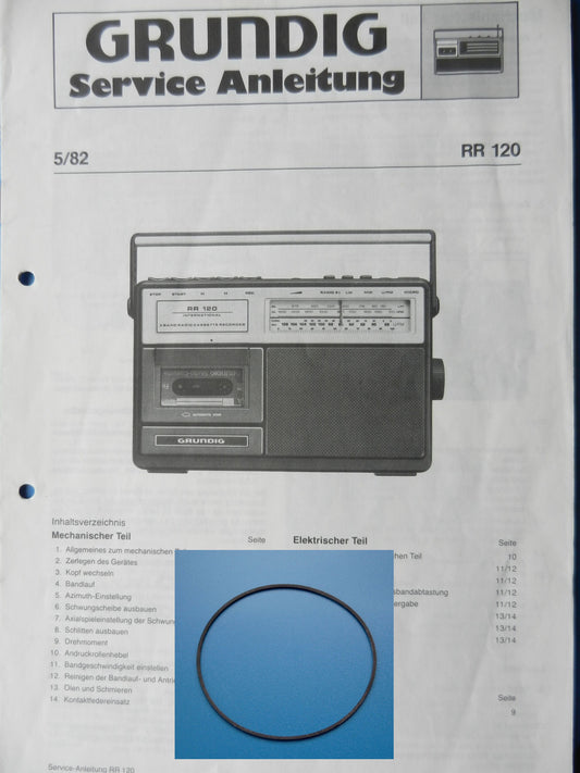 RR120 Antriebsriemen für Radiorecorder von GRUNDIG