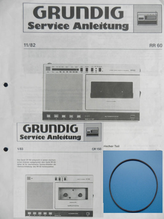 RR60 CR150 Antriebsriemen GRUNDIG