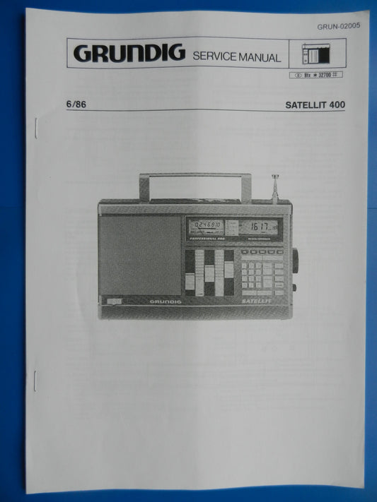 Satellit400 Service Manual - für GRUNDIG Weltempfänger