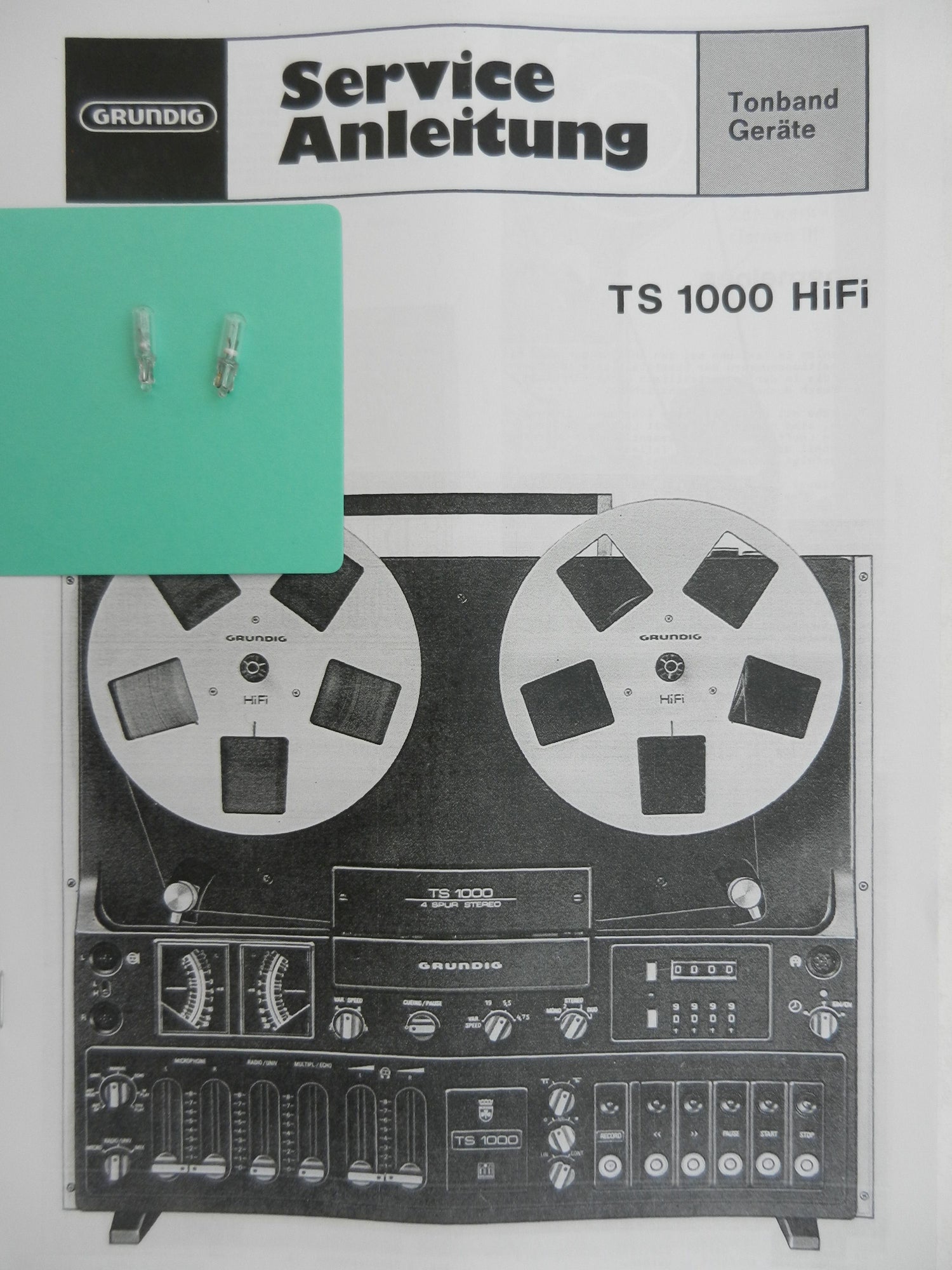 TS 1000 Lämpchen SET für Tonbandgerät GRUNDIG